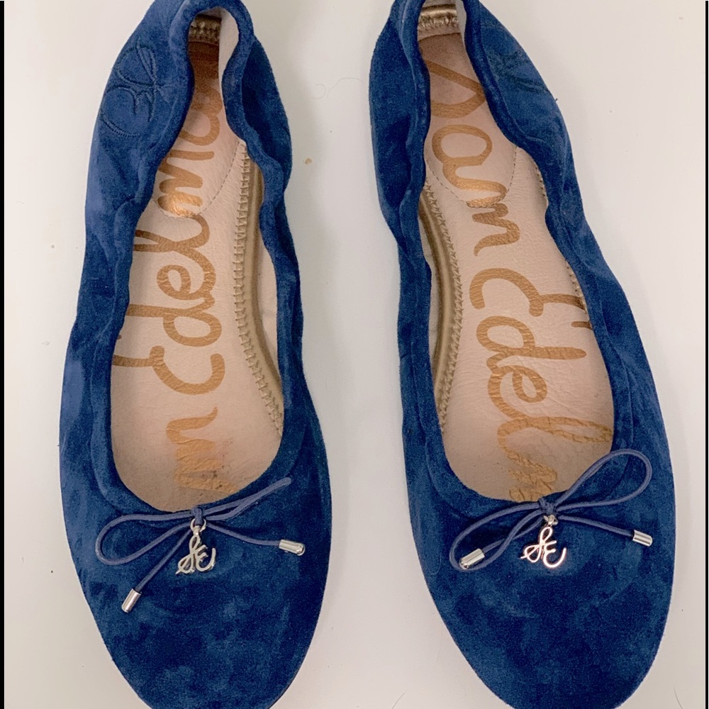 Sam Edelman ballet flats blue suede. Size 9.